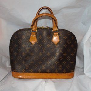On Sale Authentic Louis Vuitton Alma PM Satchel / Shoulder Tote Bag Brown Monogr